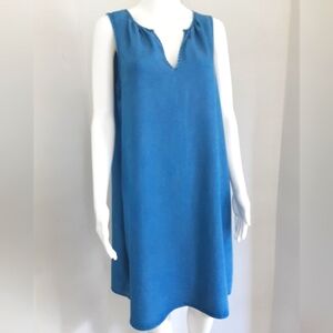 GAP Chambray Sleeveless V-Neck Shift Dress Sz M